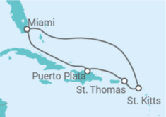 Itinerario della crociera Isole Vergini statunitensi, Saint Kitts e Nevis - Celebrity Cruises