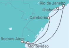 Itinerario della crociera Argentina, Uruguay, Brasile - Costa Crociere