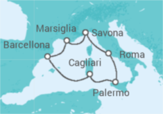 Itinerario della crociera Francia, Spagna, Italia - Costa Crociere
