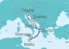 Itinerario della crociera Italia, Grecia, Malta, Croazia - Costa Crociere
