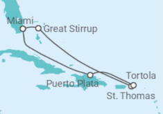Itinerario della crociera Isole Vergini statunitensi, Isole Vergini britanniche - NCL Norwegian Cruise Line