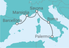 Itinerario della crociera Italia, Francia Bevande Incluse - Costa Crociere