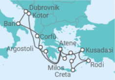 Itinerario della crociera Grecia, Montenegro, Croazia, Italia, Turchia - Celestyal Cruises