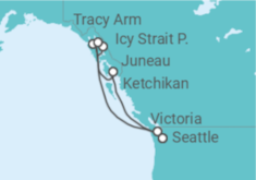 Itinerario della crociera Alaska - con volo - MSC Crociere