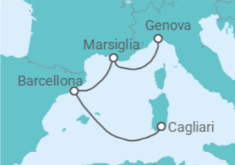 Itinerario della crociera Francia, Spagna Bevande Incluse - Costa Crociere