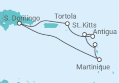 Itinerario della crociera Martinica, Guadalupa, Saint Kitts e Nevis, Antigua E Barbuda, Isole Vergini britanniche Bevande Incluse - Costa Crociere