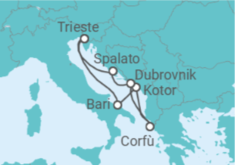 Itinerario della crociera Montenegro, Grecia, Croazia, Italia - Costa Crociere