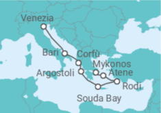Itinerario della crociera Italia, Grecia - Costa Crociere