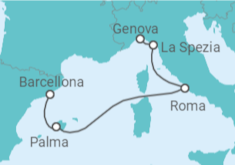 Itinerario della crociera Italia, Spagna - MSC Crociere