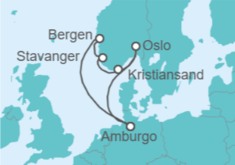 Itinerario della crociera Norvegia Bevande Incluse - AIDA
