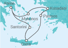 Itinerario della crociera Egeo Ionico - 4 giorni - Celestyal Cruises