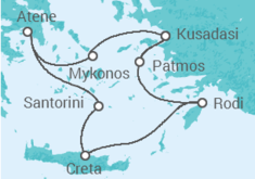 Itinerario della crociera Egeo Ionico - 5 giorni - Celestyal Cruises
