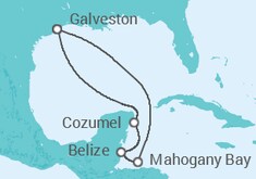 Itinerario della crociera Belize, Messico - Carnival Cruise Line