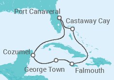 Itinerario della crociera Messico, Isole Cayman, Giamaica - Disney Cruise Line
