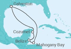 Itinerario della crociera Messico, Belize - Carnival Cruise Line