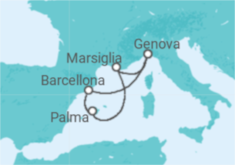 Itinerario della crociera Francia, Spagna - MSC Crociere