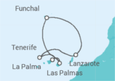 Itinerario della crociera Isole Canarie - AIDA