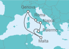 Itinerario della crociera Il mare ancora - Mediterraneo - MSC Crociere