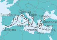 Itinerario della crociera Grecia, Montenegro, Italia, Spagna, Gibilterra, Francia, Turchia - Princess Cruises