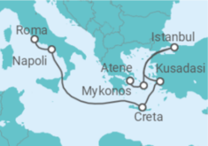 Itinerario della crociera Italia, Grecia, Turchia - Princess Cruises