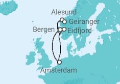 Itinerario della crociera Norvegia - Holland America Line