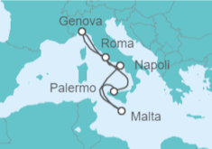 Itinerario della crociera Italia, Malta - MSC Crociere