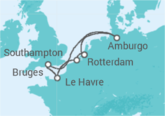Itinerario della crociera Belgio, Olanda, Germania, Regno Unito - MSC Crociere