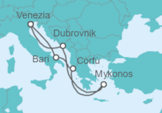 Itinerario della crociera Italia, Grecia, Croazia - MSC Crociere