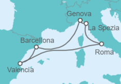Itinerario della crociera Spagna, Italia - MSC Crociere