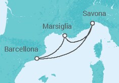Itinerario della crociera Spagna, Francia - Costa Crociere