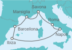 Itinerario della crociera Italia, Spagna, Francia - Costa Crociere