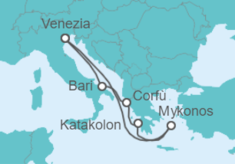 Itinerario della crociera Grecia, Italia - Costa Crociere