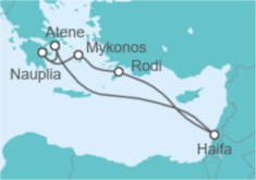 Itinerario della crociera  Grecia - Holland America Line