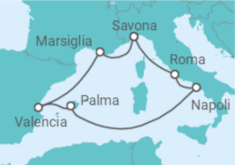 Itinerario della crociera Italia, Spagna, Francia - Costa Crociere