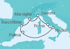Itinerario della crociera Italia, Spagna, Francia - Costa Crociere