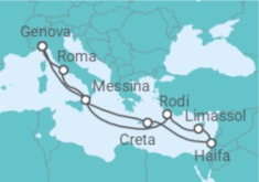 Itinerario della crociera Italia, Grecia, Cipro, Israele - MSC Crociere