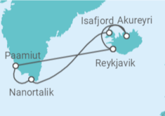 Itinerario della crociera Islanda e Groenlandia - NCL Norwegian Cruise Line