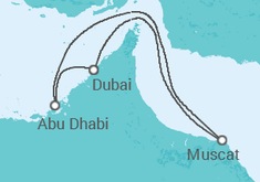 Itinerario della crociera Emirati Arabi, Oman - AIDA