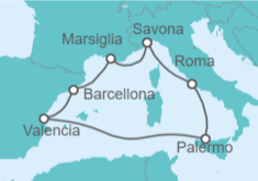 Itinerario della crociera Mediterraneo - Costa Crociere