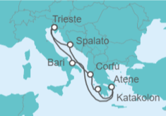Itinerario della crociera Croazia, Grecia, Italia - Costa Crociere