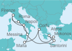 Itinerario della crociera Grecia, Malta, Italia - NCL Norwegian Cruise Line