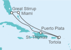 Itinerario della crociera Isole Vergini statunitensi, Isole Vergini britanniche - NCL Norwegian Cruise Line