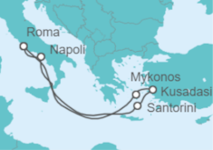 Itinerario della crociera Grecia, Turchia, Italia - Royal Caribbean