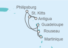 Itinerario della crociera Guadalupa, Sint Maarten, Antigua E Barbuda - MSC Crociere