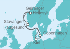 Itinerario della crociera Fiordi Norvegesi - Costa Crociere