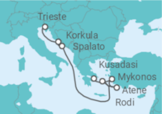 Itinerario della crociera Croazia, Grecia, Turchia - Holland America Line