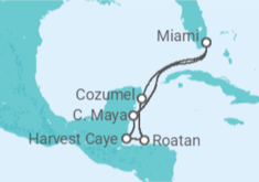 Itinerario della crociera Honduras, Messico - Oceania Cruises