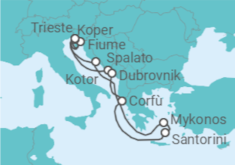 Itinerario della crociera Slovenia, Croazia, Montenegro, Grecia - NCL Norwegian Cruise Line