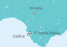Itinerario della crociera Europa del Sur : Año Nuevo en el Guadalquivir y la Bahía de Cádiz - CroisiEurope