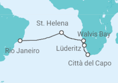 Itinerario della crociera Namibia, Brasile - Regent Seven Seas